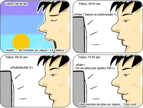 Bande dessinée de quatre cases.