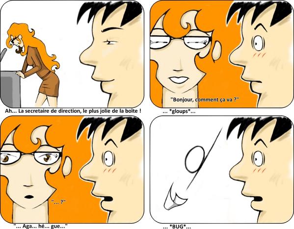 Bande dessinée de quatre cases.