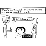 Extrait de bande dessinnée, nono est envieux des libertés des fumeurs.